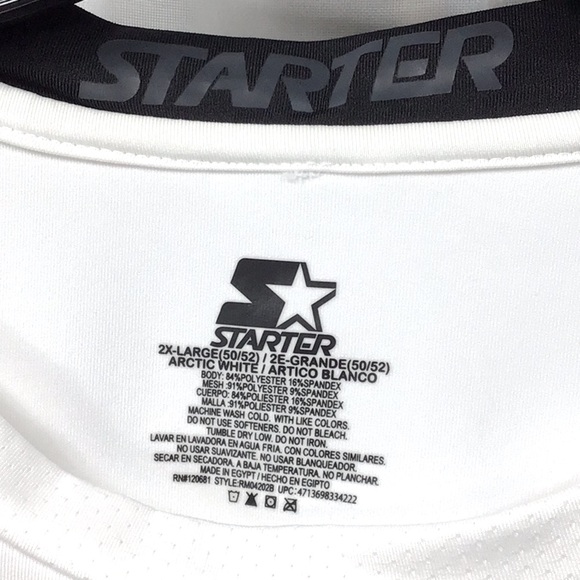 🏈 STARTER Arctic White Dri-Star Vented Under Arm Long Sleeve Jersey - Picture 2 of 6